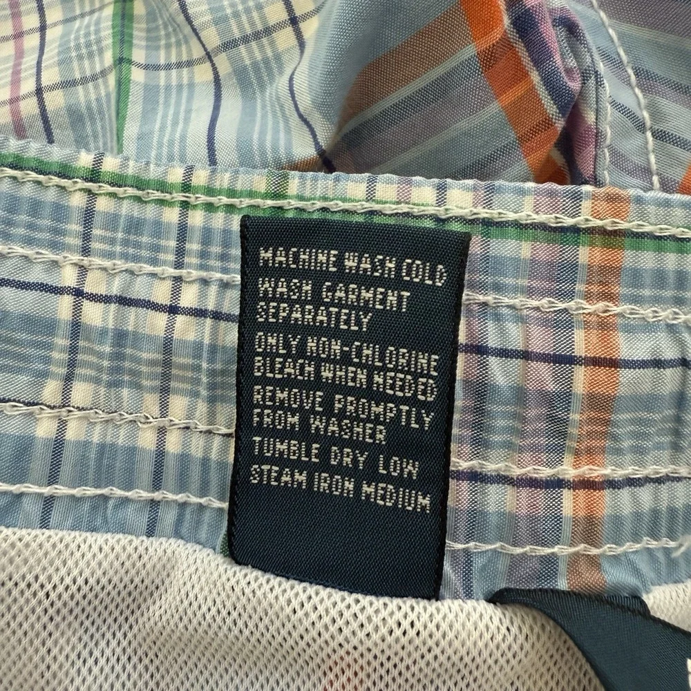Polo Ralph Lauren Swim Trunks Men's 2X Big Multicolor Plaid 6
